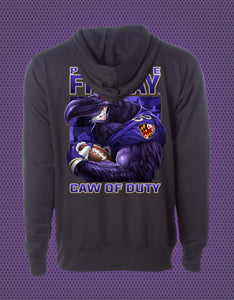 'Caw of Duty' Black Hoodie